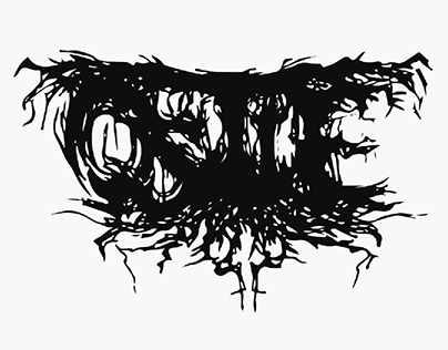 Black metal logo for band Ostie