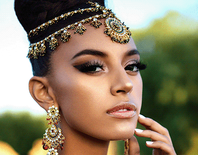 Gold make up retouch