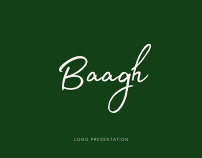 Logo Presentation for Baagh (Online Gardening Store)
