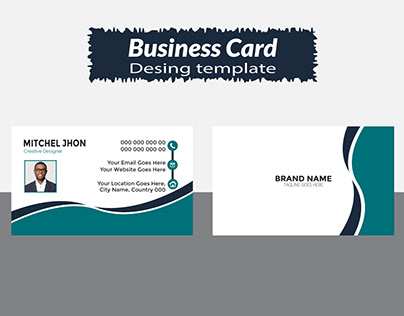 Modarn business card design.