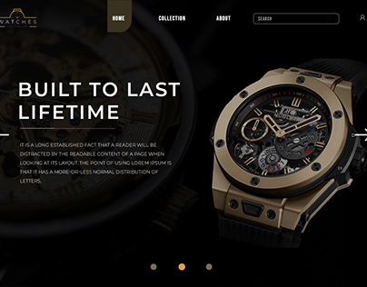 Hero page for Wristwatch website