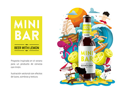 Ilustración Minibar Beer with Lemon