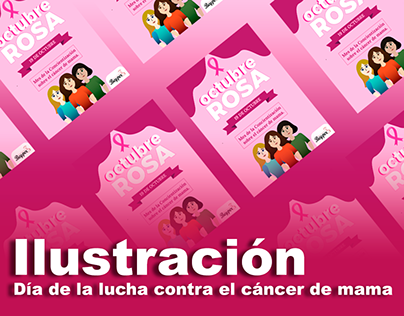 Ilustración - día de la lucha contra el cáncer de mama