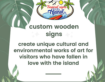 custom wood sign in Hawaii