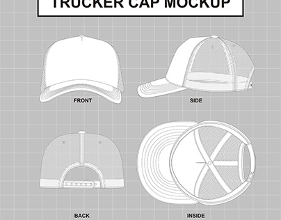 A Vector Mockup of a Trucker Cap