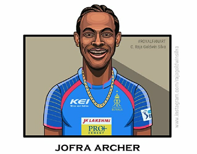 Jofra Archer Portrait Illustration