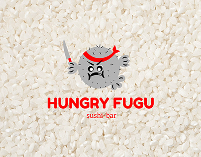 Логотип для суши-бара "HUNGRY FUGU" |Sushi_logo.
