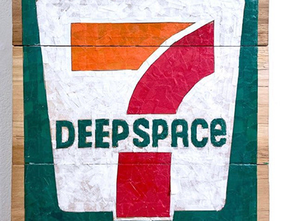 Deep Space 7 washi tape on wood
