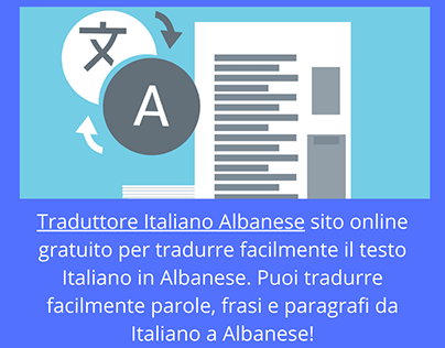 Traduttore Italiano Albanese online