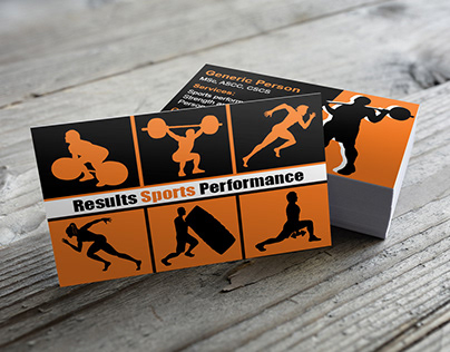 Business card visual for local fitness coach