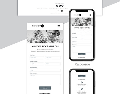 UX/UI Contact us page layout