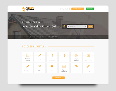 Bir Usta Gönder Website UI/UX Design