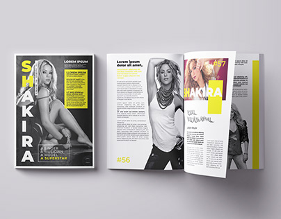 Shakira Magazine Design for Experiment