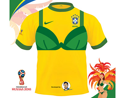 Brazil Jersey for Women Football Team