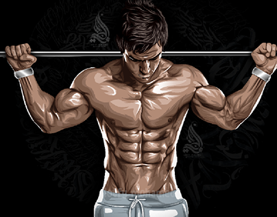 Muscles vector art