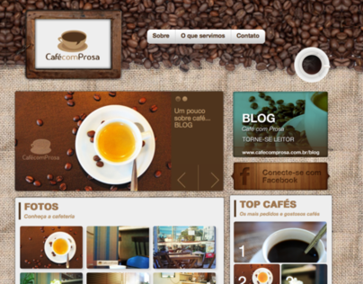 Site + Blog | Café com Prosa (cafeteria)
