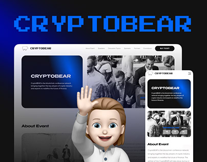 Project thumbnail - CRYPTOBEAR - site for the cryptocurrency conference