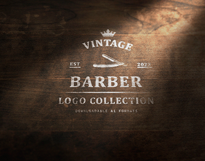 Vintage Gentleman Barber Logo Collection.