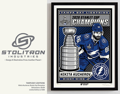 2020 Stanley Cup Champions-Lightning Kucherov Poster