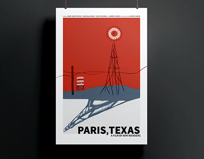 Paris Texas Conceptual Movie Poster