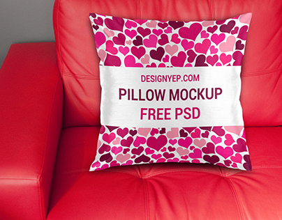 Free Pillow Cover Mockup PSD