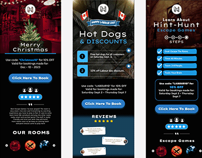 Email Template Design for HINT HUNT