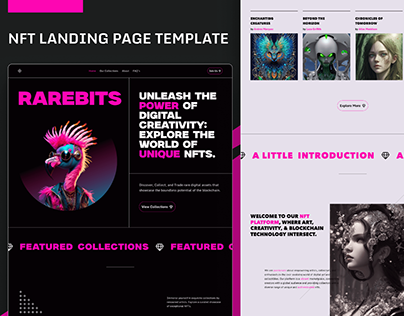 Rarebits NFT Landing Page Template
