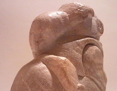 Process of a stone sculpture