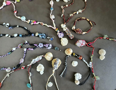 jewelry made of natural stones and seashells 2