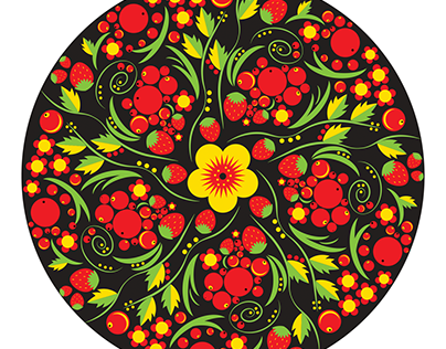 Хохлома based radial pattern