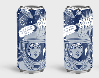 Pabst Blue Ribbon - Can Design