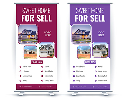 Real Estate Poll up banner Design by Posh Print