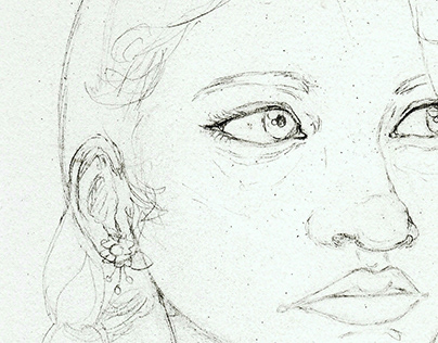 Portrait on textured paper