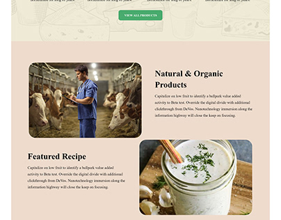 Farming Website Template (Milk And Fresh Products )