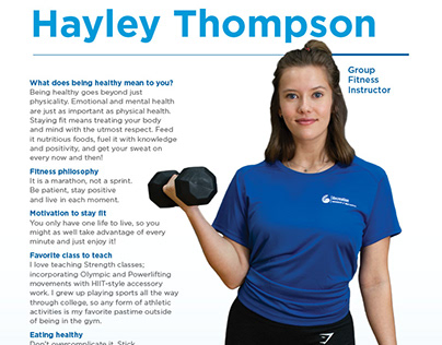Group Fitness Instructor Bio