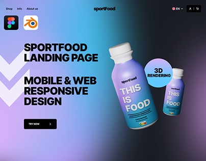 Food product landing page - Mobile & web responsive