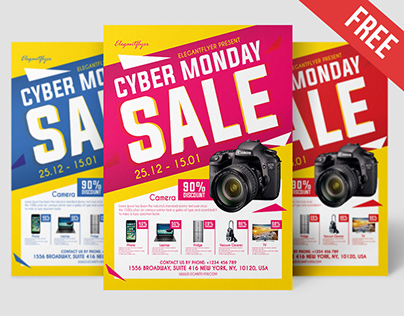 Free Cyber Monday Sale Flyer Template