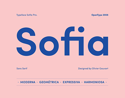 Typeface Sofia Pro.