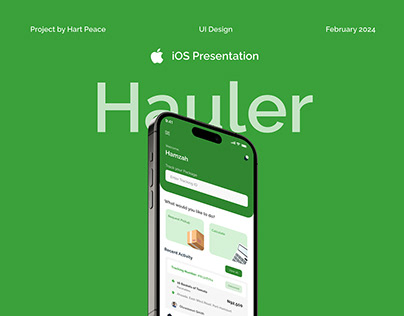 HAULER-iOS Presentation-Transportation App-UI/UX Design