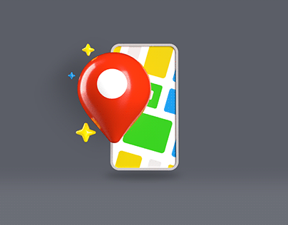 3d illustration to highlight mobile location of Mapbook