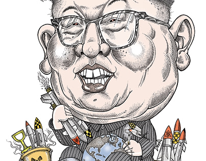 Caricature of Kim Jong-un