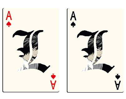 Pixel Art - L, Death Note - Playing Cards