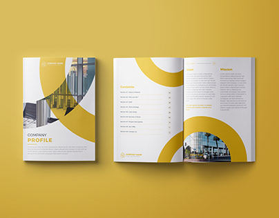 building business company profile design template