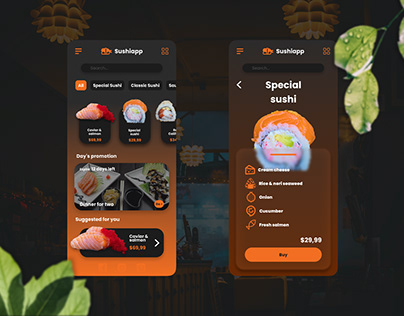 Sushi App Project on Figma