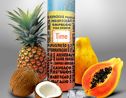 Criação de bebida refrescante para o verão "Time Drink"