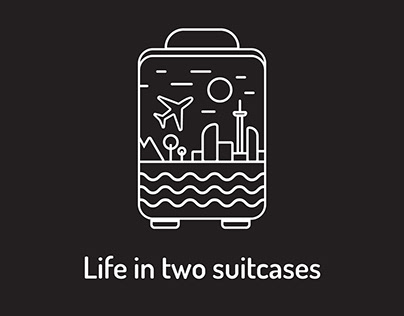 life in two suitcases branding design