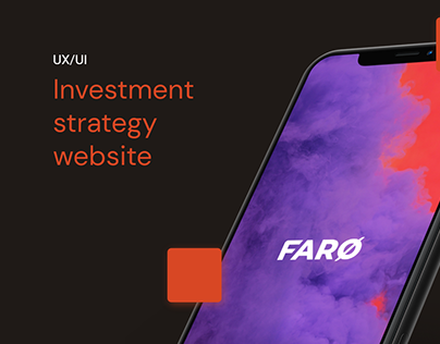 Investment strategy website | UX/UI