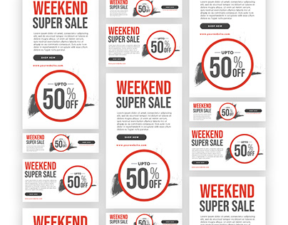 Weekend Sale Promotion Web Banners