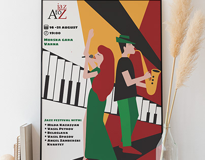 Poster for jazz festival - SoftUni Creative final exam