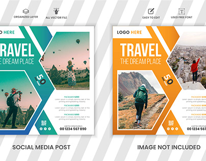 Travel Social Media post & instagram post Design